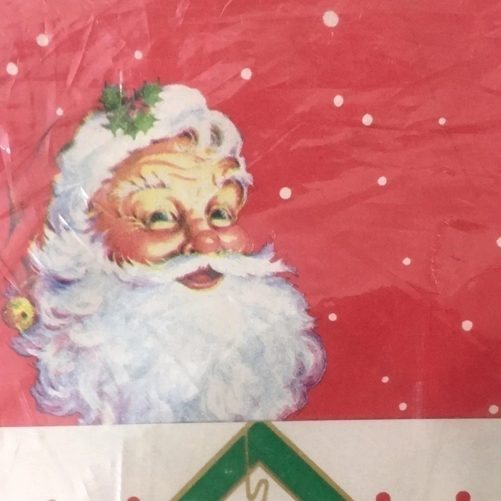 𝅺VINTAGE Christmas Gift Wrap Gibson Greetings 50sq.ft.